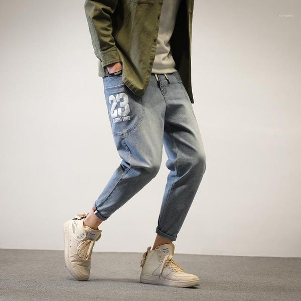 men's jeans autumn men fashion casual large size denim pants 2021 man drawstring loose pocket letter streetwear trousers1, Blue
men's jeans autumn men fashion casual large size denim pants 2021 man drawstring loose pocket letter streetwear trousers1, Blue