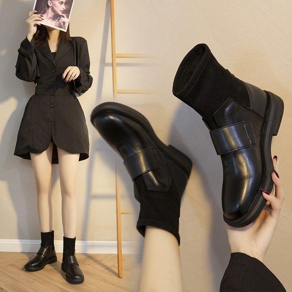 women's rubber boots round toe shoes flat heel luxury designer boots-women rain ankle low ladies fashion rock 2021, Black
women's rubber boots round toe shoes flat heel luxury designer boots-women rain ankle low ladies fashion rock 2021, Black