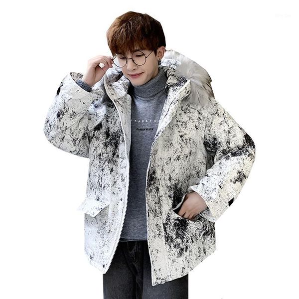 cotton-padded parkas clothes men's winter korean-style trend large fur collar hooded down jacket thick warm clothes man m-5xl1, Black
cotton-padded parkas clothes men's winter korean-style trend large fur collar hooded down jacket thick warm clothes man m-5xl1, Black