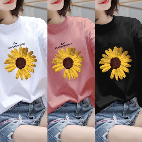 2020 summer new coat t-shirt student cotton short sleeve t-shirt women's loose size small daisy big single korean version qmsuk qmsu, White
2020 summer new coat t-shirt student cotton short sleeve t-shirt women's loose size small daisy big single korean version qmsuk qmsu, White