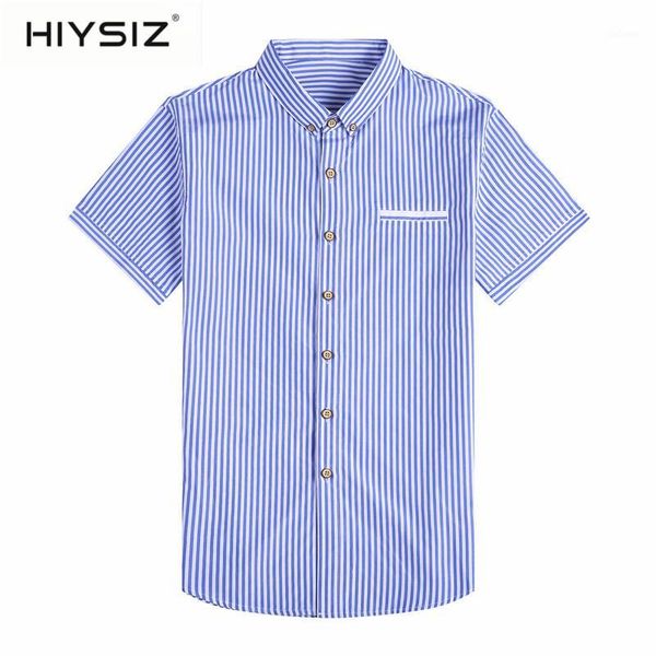 hiysiz men shirt spring summer short sleeve business casual shirts slim fit fashion striped gentleman camisa masculina h6021s1, White;black
hiysiz men shirt spring summer short sleeve business casual shirts slim fit fashion striped gentleman camisa masculina h6021s1, White;black