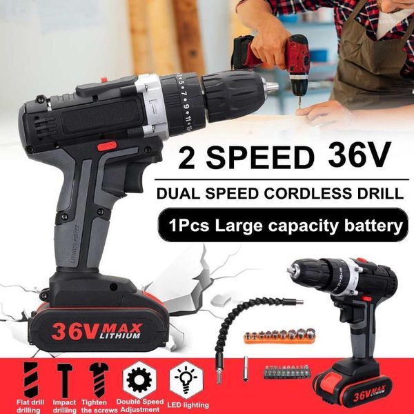 36v electric screwdriver cordless power drills wireless power driver dc lithium-ion battery 2-speed with drill bit accessories1
36v electric screwdriver cordless power drills wireless power driver dc lithium-ion battery 2-speed with drill bit accessories1