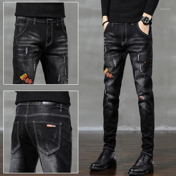 2021 spring new fashion brand jeans men's slim feet tide brand casual straight long pants korean style trendy business trousers1, Blue
2021 spring new fashion brand jeans men's slim feet tide brand casual straight long pants korean style trendy business trousers1, Blue