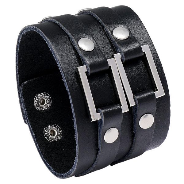 tennis charms geometric alloy genuine leather bracelet black brown color punk men jewelry hiphop women gift, Golden;silver
tennis charms geometric alloy genuine leather bracelet black brown color punk men jewelry hiphop women gift, Golden;silver