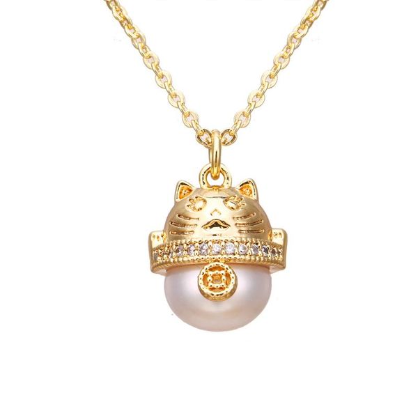 bettyue new trend around the jewelry ethnic style cute cat symbols of fortune above pearls necklace fascinating gift for women, Silver
bettyue new trend around the jewelry ethnic style cute cat symbols of fortune above pearls necklace fascinating gift for women, Silver