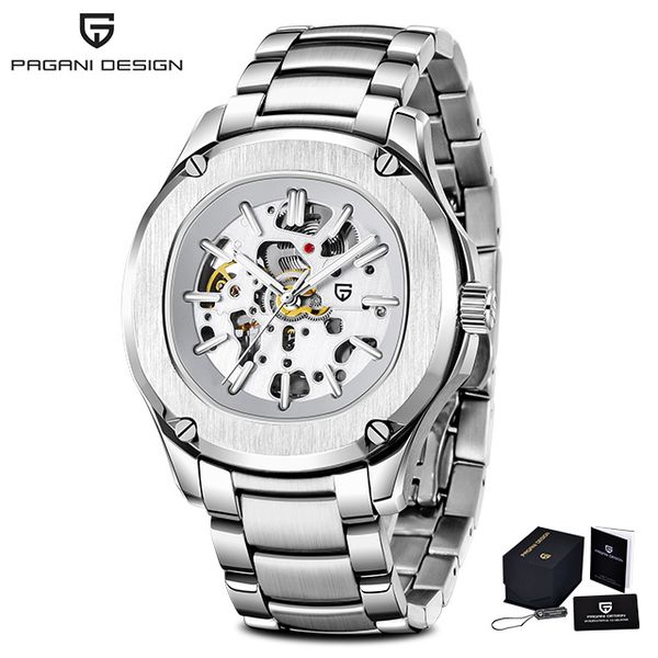 2021 new pagani design mechanical watch men's waterproof automatic mechanical sports hollow casual watch sports clock, Slivery;brown
2021 new pagani design mechanical watch men's waterproof automatic mechanical sports hollow casual watch sports clock, Slivery;brown