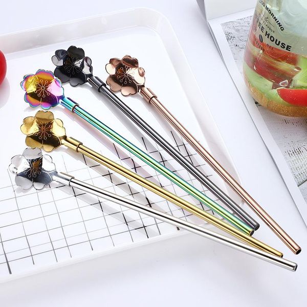 1pc 21cm 304 Stainless Steel Straw Spoon Flower Straw Spoon Milk Long Handle Stirring Spoons
1pc 21cm 304 Stainless Steel Straw Spoon Flower Straw Spoon Milk Long Handle Stirring Spoons