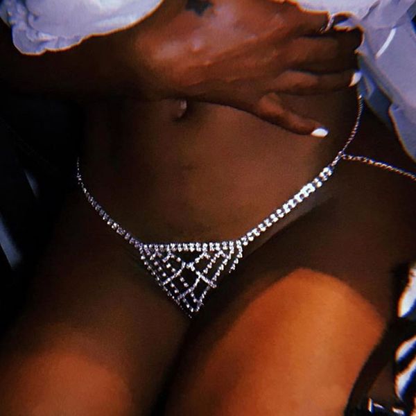 belly waist chain rhinestone thong panties for women mesh bling crystal body chain harness underwear jewelry gift, Silver
belly waist chain rhinestone thong panties for women mesh bling crystal body chain harness underwear jewelry gift, Silver