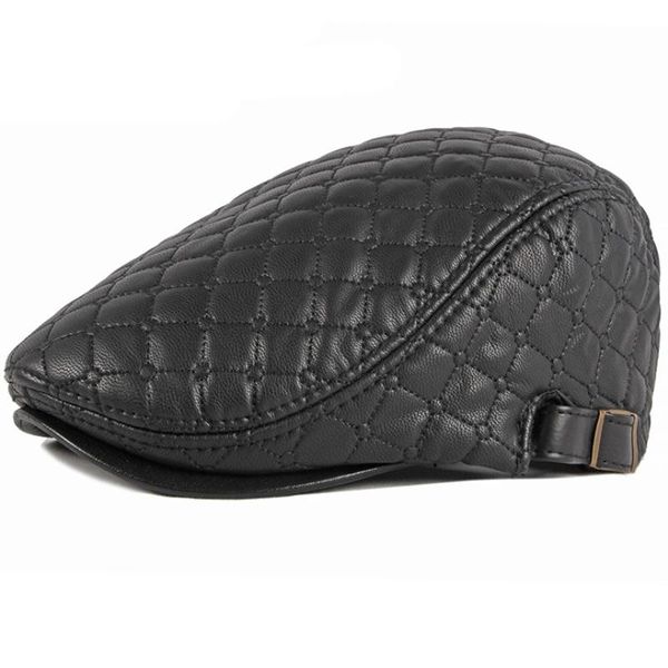 autumn and winter new pu leather beret for men middle aged and old people plush warm beret, Blue;gray
autumn and winter new pu leather beret for men middle aged and old people plush warm beret, Blue;gray