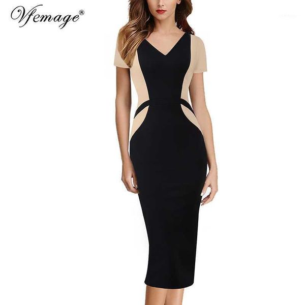 vfemage womens elegant optical illusion colorblock contrast slim fit work office business casual party bodycon pencil dress 1091, Black;gray
vfemage womens elegant optical illusion colorblock contrast slim fit work office business casual party bodycon pencil dress 1091, Black;gray