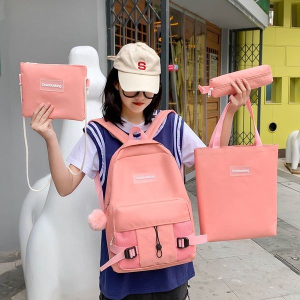 4pcs/set new trend female backpack fashion nylon women backpack waterproof school bags for teenage girls women shoulder bags c1023
4pcs/set new trend female backpack fashion nylon women backpack waterproof school bags for teenage girls women shoulder bags c1023