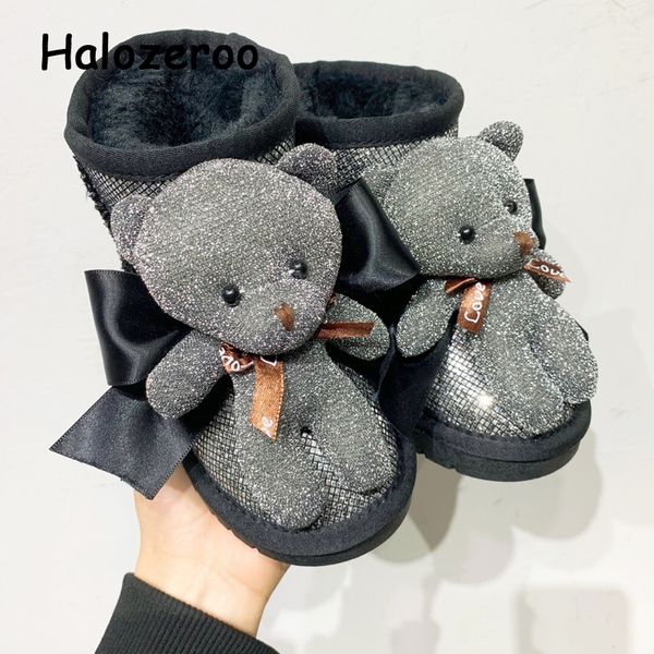 new winter kids snow children genuine leather shoes baby girls ankle toddler bear brand boys black soft boots c1002, Black;grey
new winter kids snow children genuine leather shoes baby girls ankle toddler bear brand boys black soft boots c1002, Black;grey