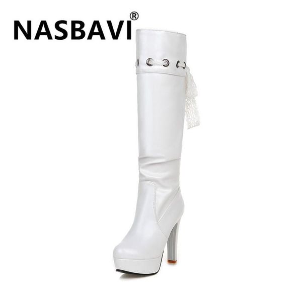 boots nasbavi fashion ultra high heels shoes female round toe lace crude heel platform women long, Black
boots nasbavi fashion ultra high heels shoes female round toe lace crude heel platform women long, Black