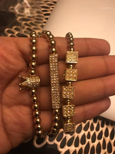 new 3pcs/set fashion gold cz bar cube dice crown charm braiding knotted bracelet set female weddin jewelry accessories1, Golden;silver
new 3pcs/set fashion gold cz bar cube dice crown charm braiding knotted bracelet set female weddin jewelry accessories1, Golden;silver