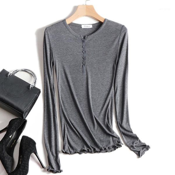 cotton knitted deep v-neck slim t shirt front button ruffles long sleeve autumn elegant women t-shirt see through 20201, White
cotton knitted deep v-neck slim t shirt front button ruffles long sleeve autumn elegant women t-shirt see through 20201, White