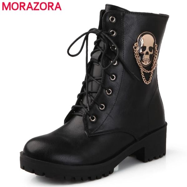 morazora 2021 ankle boots for women skull street lace up platform women's boots fashion ladies autumn winter boots shoe 1026, Black
morazora 2021 ankle boots for women skull street lace up platform women's boots fashion ladies autumn winter boots shoe 1026, Black