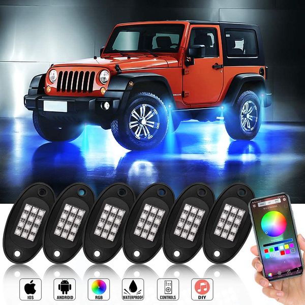rgb led rock lights with bluetooth controller underglow light, remote control timing flashing music multicolor neon led light ip67 for cars
rgb led rock lights with bluetooth controller underglow light, remote control timing flashing music multicolor neon led light ip67 for cars