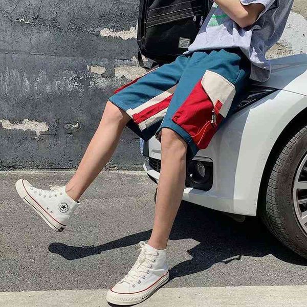 men shorts shorts men's pants korean fashion 2021 summer ins loose thin five point casual overalls, White;black
men shorts shorts men's pants korean fashion 2021 summer ins loose thin five point casual overalls, White;black