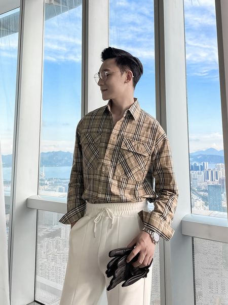 daio ethan korean men's autumn winter american style work clothes plaid slim casual long sleeve shirt trend
daio ethan korean men's autumn winter american style work clothes plaid slim casual long sleeve shirt trend