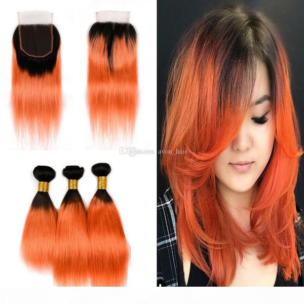 ombre color 1b orange human hair 3bundles with lace closure silky straight brazilian virgin human hair extension with closure, Black;brown
ombre color 1b orange human hair 3bundles with lace closure silky straight brazilian virgin human hair extension with closure, Black;brown