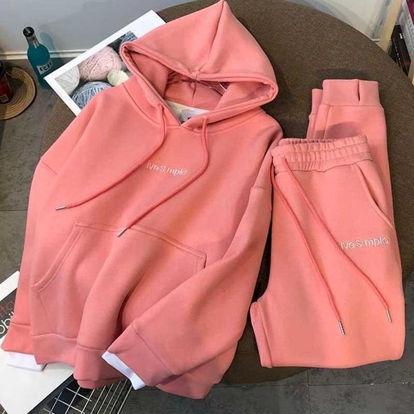 autumn and winter new suit thickened plus velvet pullover hooded women's suit sports and leisure two-piece trousers and leisure, Gray
autumn and winter new suit thickened plus velvet pullover hooded women's suit sports and leisure two-piece trousers and leisure, Gray