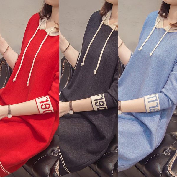 medium length pullover women's sweater sweater hooded loose autumn winter pullover bottoming shirt early autumn new style mopp6, White;black
medium length pullover women's sweater sweater hooded loose autumn winter pullover bottoming shirt early autumn new style mopp6, White;black