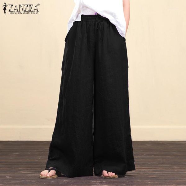 women's pants & capris 2022 women trousers summer elastic waist solid wide leg femme robe streetwear pantalon casual long plus size1, Black;white
women's pants & capris 2022 women trousers summer elastic waist solid wide leg femme robe streetwear pantalon casual long plus size1, Black;white