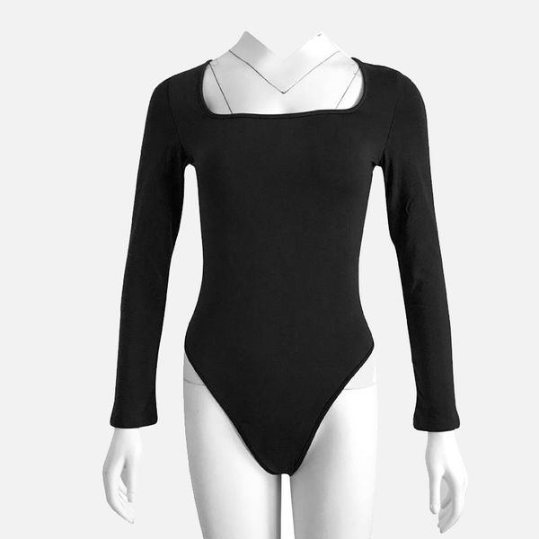 women forefair bodycon bodysuit long sleeve square neck sheath open crotch basic white black red overalls female body top, Black;white
women forefair bodycon bodysuit long sleeve square neck sheath open crotch basic white black red overalls female body top, Black;white