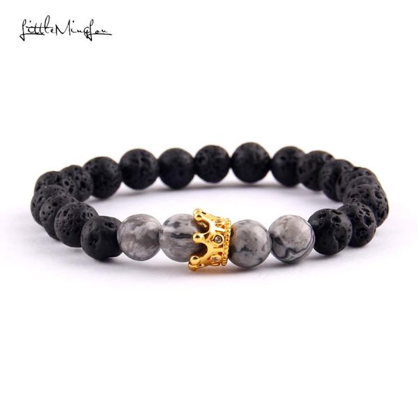 charm bracelets little minglou luxury men bracelet 8mm natural stone bead & cz crown braided bangles for women party gift, Golden;silver
charm bracelets little minglou luxury men bracelet 8mm natural stone bead & cz crown braided bangles for women party gift, Golden;silver