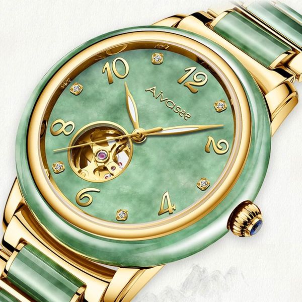 luxury genuine natural white jade men automatic mechanical watches perspective luminous hands men's wristwatch sapphire dial, Slivery;brown
luxury genuine natural white jade men automatic mechanical watches perspective luminous hands men's wristwatch sapphire dial, Slivery;brown