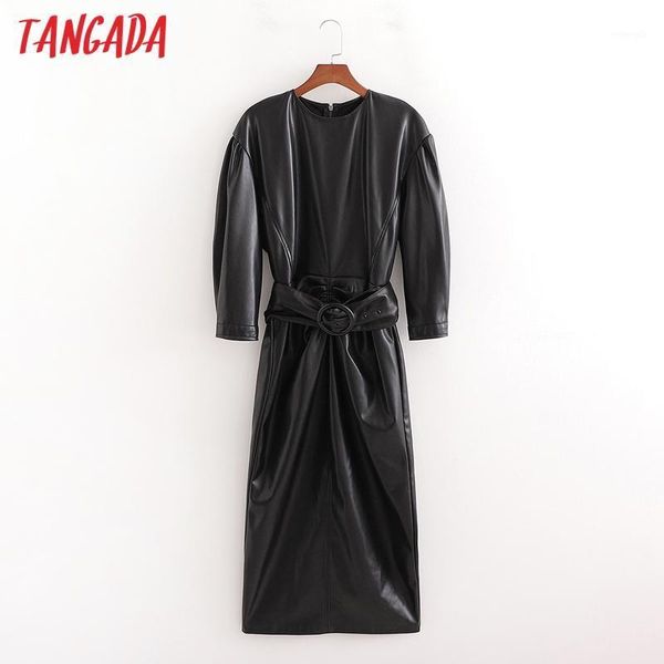 tangada fashion women solid elegant black faux leather dress with slash back zipper o neck ladies midi dress 1d681, Black;gray
tangada fashion women solid elegant black faux leather dress with slash back zipper o neck ladies midi dress 1d681, Black;gray