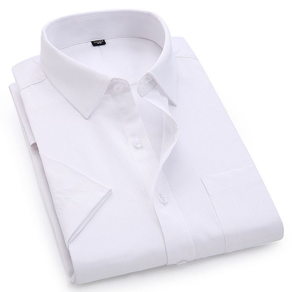 men's dress casual short sleeved shirt twill white blue pink male shirt for men social brand shirts 4xl 5xl 6xl 8xl 201124, White;black
men's dress casual short sleeved shirt twill white blue pink male shirt for men social brand shirts 4xl 5xl 6xl 8xl 201124, White;black
