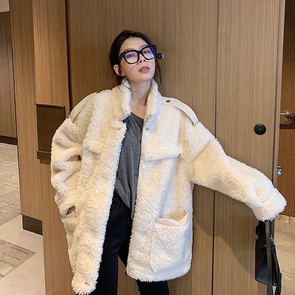 women's fur & faux 2021 women teddy fleece cozy coats oversize loose soft long sleeve berber warm casual boyfriend style outerwear, Black
women's fur & faux 2021 women teddy fleece cozy coats oversize loose soft long sleeve berber warm casual boyfriend style outerwear, Black