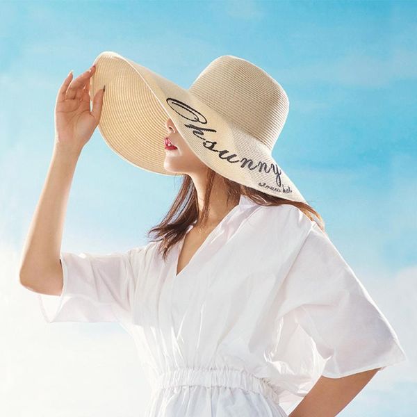 wide brim hats ohsunny summer large straw hat uv protection floppy sun cap beach foldable sunhat 2021 for women, Blue;gray
wide brim hats ohsunny summer large straw hat uv protection floppy sun cap beach foldable sunhat 2021 for women, Blue;gray