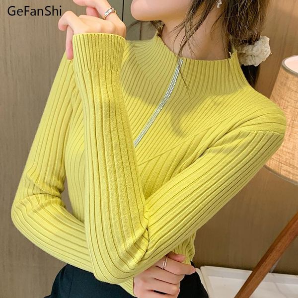 women's sweaters 2021 autumn winter women pullovers sweater knitted korean elasticity casual fashion slim turtleneck warm female, White;black
women's sweaters 2021 autumn winter women pullovers sweater knitted korean elasticity casual fashion slim turtleneck warm female, White;black
