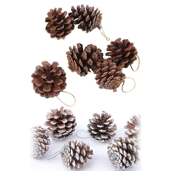 christmas decorations 6pcs tree decoration pine cone pendant natural dyed white small ornament
christmas decorations 6pcs tree decoration pine cone pendant natural dyed white small ornament
