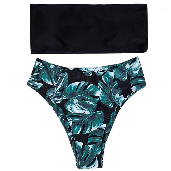 women leaves printing high waist padded bra beach halter bikini set swimsuit summer tube elegant and comfortable beach1, White;black
women leaves printing high waist padded bra beach halter bikini set swimsuit summer tube elegant and comfortable beach1, White;black