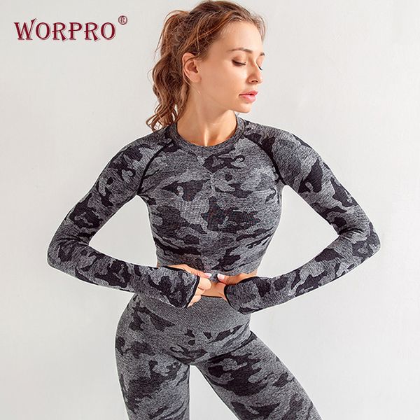 gym piece fitness set women black camo leggings set long sleeve seamless gym fitness suit women sportswear gym wear, Gray
gym piece fitness set women black camo leggings set long sleeve seamless gym fitness suit women sportswear gym wear, Gray