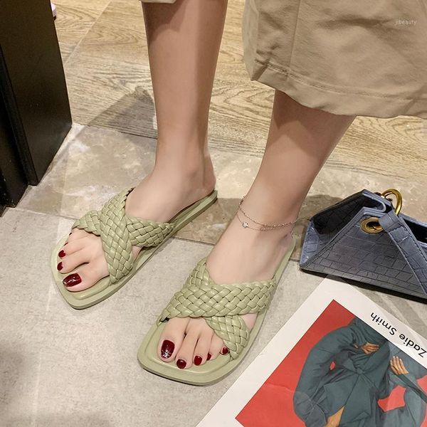 summer pu weave flat slippers women square toe slides indoor home soft sole slides candy colors open toe slippers women 20201, Black
summer pu weave flat slippers women square toe slides indoor home soft sole slides candy colors open toe slippers women 20201, Black