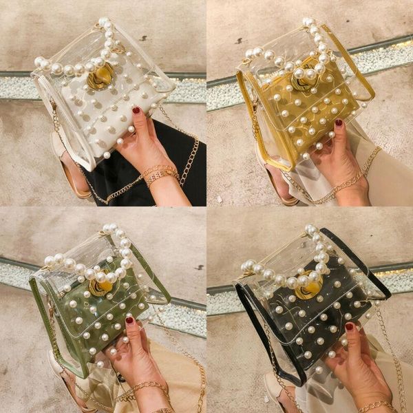 women transparent pvc clear chain jelly bag tote handbag messenger shoulder bag
women transparent pvc clear chain jelly bag tote handbag messenger shoulder bag