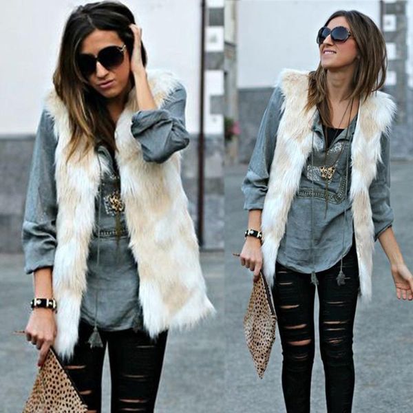 fashion faux fur sleeveless vest coat casual ladies waistcoat cardigan blouse jacket coat female autumn winter womens outerwear, Black;white
fashion faux fur sleeveless vest coat casual ladies waistcoat cardigan blouse jacket coat female autumn winter womens outerwear, Black;white