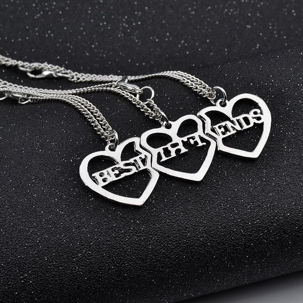 3 pcs/ set fashion friends forever love pendant necklace rainbow broken heart puzzle nacklaces jewelry gift for friends, Silver
3 pcs/ set fashion friends forever love pendant necklace rainbow broken heart puzzle nacklaces jewelry gift for friends, Silver