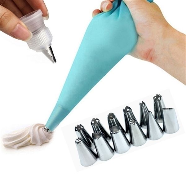 dhl eva piping bag with 12pcs nozzles pastry tips converter diy decorative cake tools
dhl eva piping bag with 12pcs nozzles pastry tips converter diy decorative cake tools