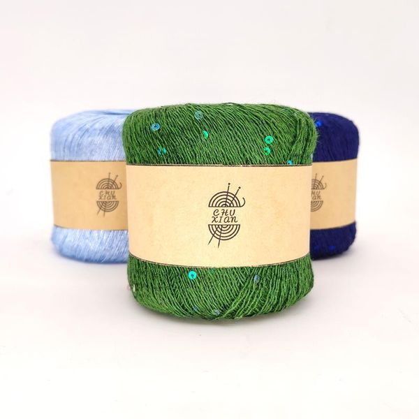 sequined silk and linen four seasons sequined linen yarn crocheted fine yarn1, Black;white
sequined silk and linen four seasons sequined linen yarn crocheted fine yarn1, Black;white