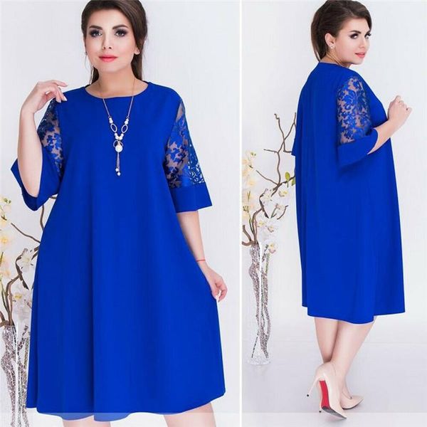 fashion women crew neck lace short sleeve summer dress ladies loose casual dresses female solid color dresses plus size, Black;gray
fashion women crew neck lace short sleeve summer dress ladies loose casual dresses female solid color dresses plus size, Black;gray