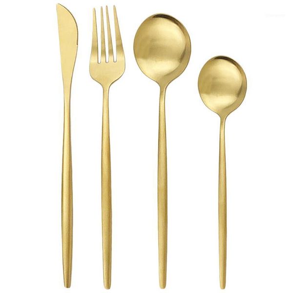 gold mattetableware flatware cutlery set stainless steel dinner set knife fork spoon dinnerware kitchen accessories1
gold mattetableware flatware cutlery set stainless steel dinner set knife fork spoon dinnerware kitchen accessories1