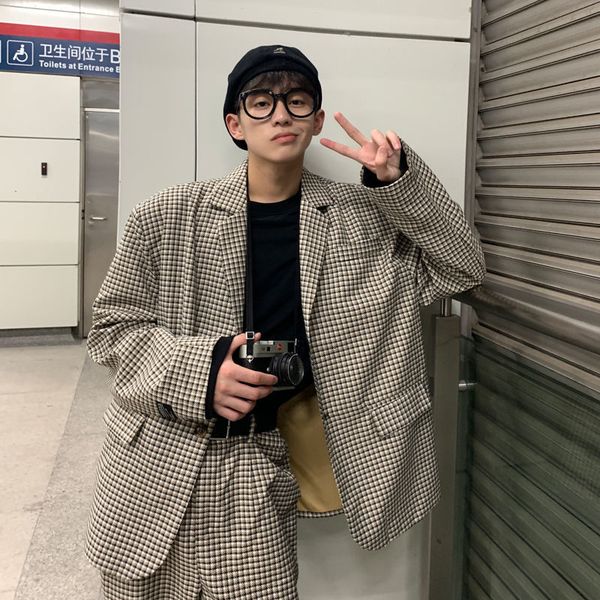 suits 2021 men's spring autumn new suit breasted jacket plaid pants long sleeve man and woman inu4, White;black
suits 2021 men's spring autumn new suit breasted jacket plaid pants long sleeve man and woman inu4, White;black