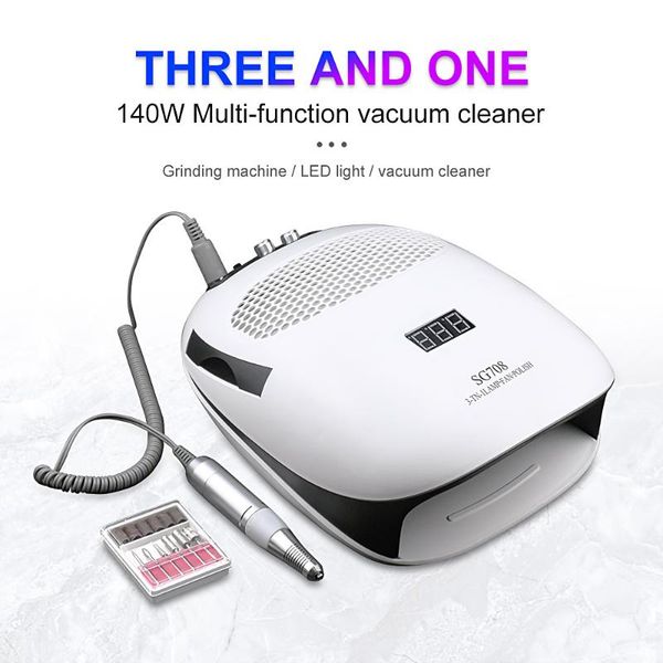 nail art equipment 140w 3 in 1 80w uv led dryer & 20w electric drill and 40w high power powerful dust manicure tools, Silver
nail art equipment 140w 3 in 1 80w uv led dryer & 20w electric drill and 40w high power powerful dust manicure tools, Silver