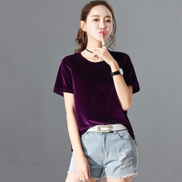 2020 новых крупных женщин золото бархатные t-shirttop футболка шею с коротким рукавом женская футболка 1002 ccqsz, White
2020 новых крупных женщин золото бархатные t-shirttop футболка шею с коротким рукавом женская футболка 1002 ccqsz, White