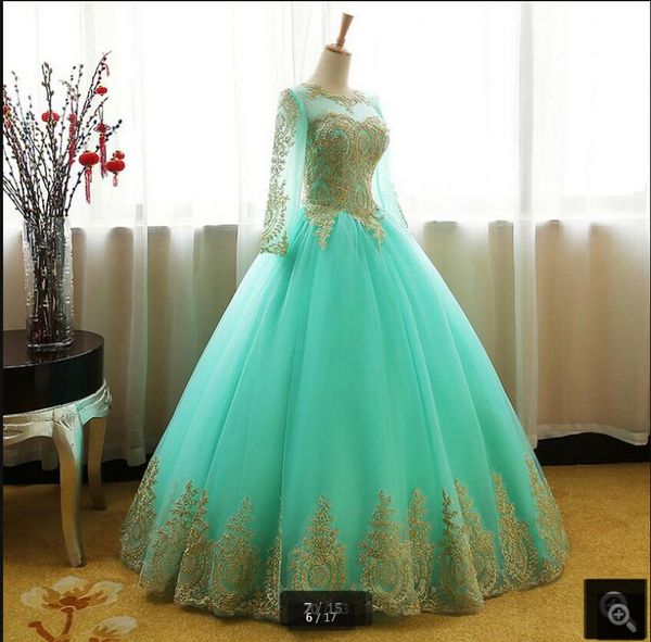 2021 robe de soiree sky blue modest long sleeve ball gown prom dresses gold lace appliques princess puffy vintage prom dress sale, Black
2021 robe de soiree sky blue modest long sleeve ball gown prom dresses gold lace appliques princess puffy vintage prom dress sale, Black